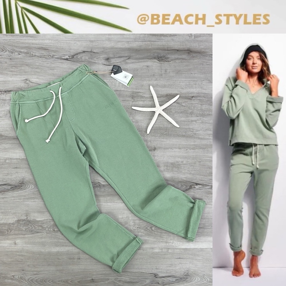 🔆RIP CURL🔆ORGANIC FLEECE JOGGERS SWEATPANTS - Picture 1 of 11